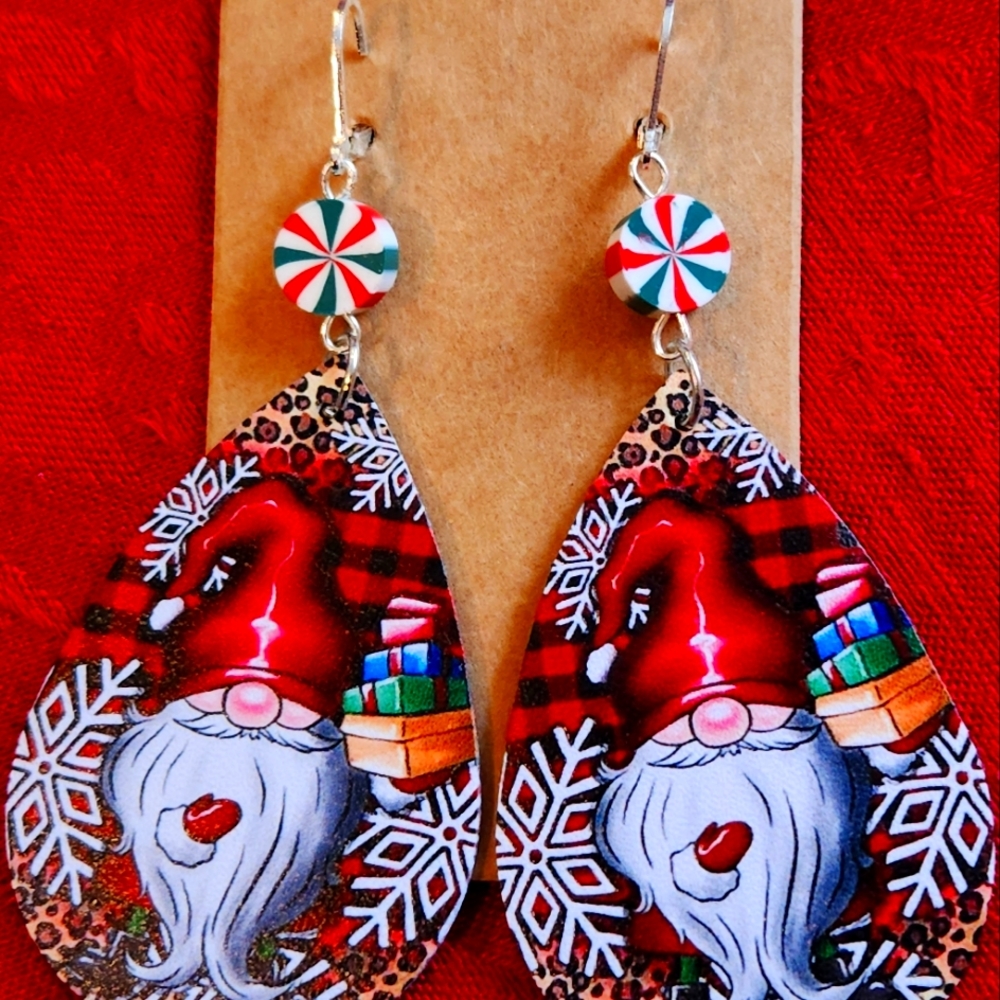 Faux leather earrings